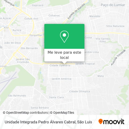 Unidade Integrada Pedro Álvares Cabral mapa