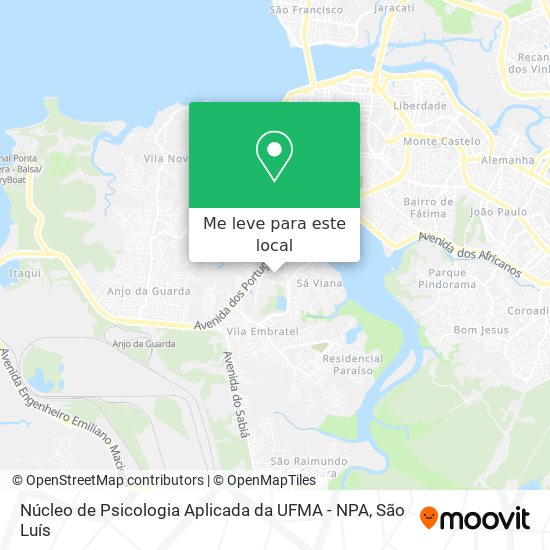 Núcleo de Psicologia Aplicada da UFMA -  NPA mapa
