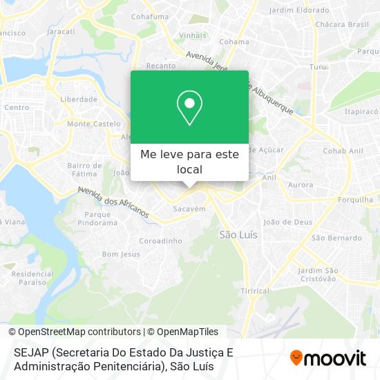 SEJAP (Secretaria Do Estado Da Justiça E Administração Penitenciária) mapa