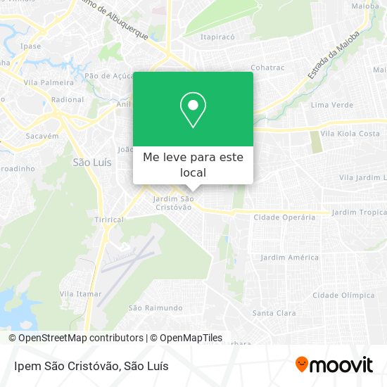 Ipem São Cristóvão mapa