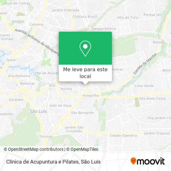 Clínica de Acupuntura e Pilates mapa