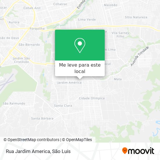 Rua Jardim America mapa