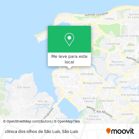 clínica dos olhos de São Luís mapa