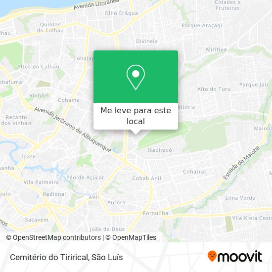 Cemitério do Tirirical mapa