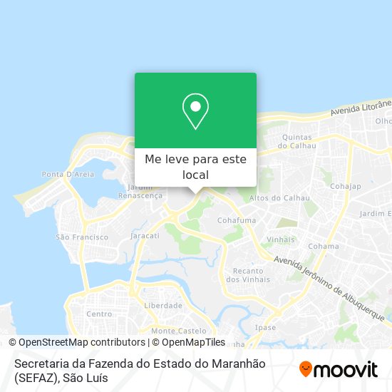 Secretaria da Fazenda do Estado do Maranhão (SEFAZ) mapa