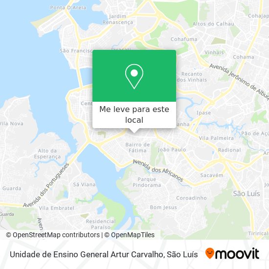 Unidade de Ensino General Artur Carvalho mapa
