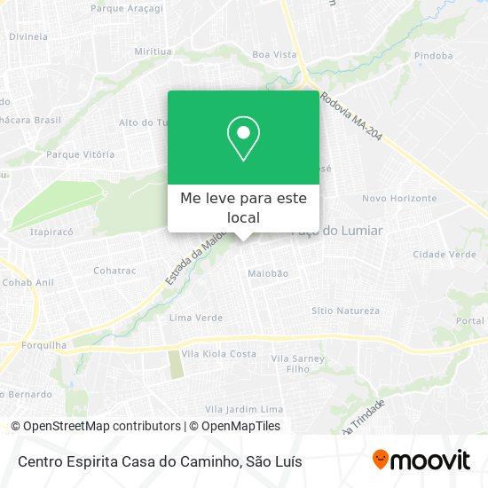 Centro Espirita Casa do Caminho mapa