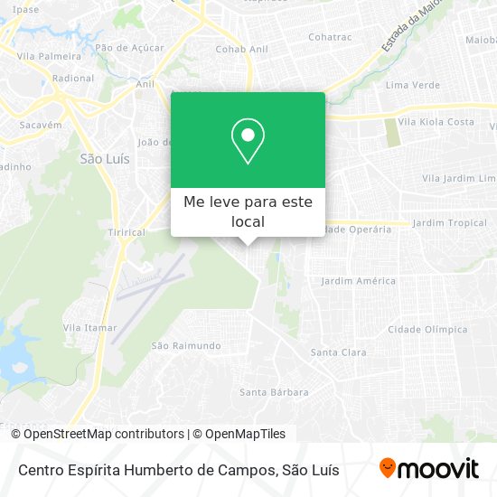 Centro Espírita Humberto de Campos mapa