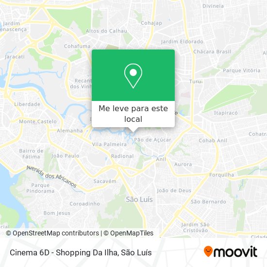 Cinema 6D - Shopping Da Ilha mapa