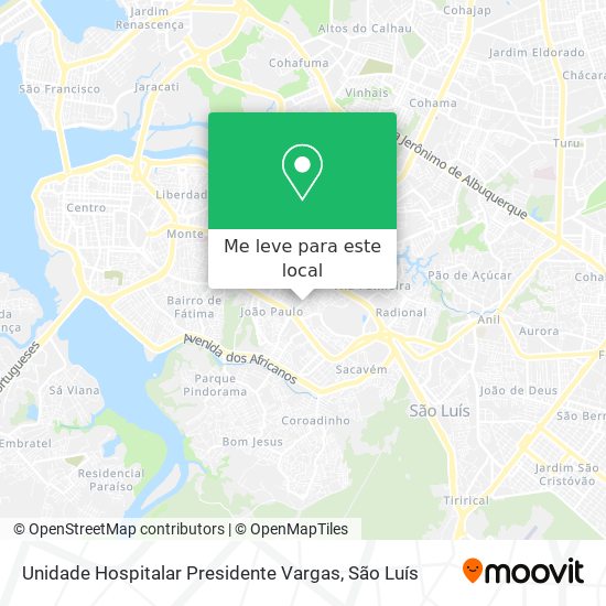 Unidade Hospitalar Presidente Vargas mapa