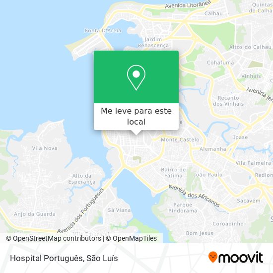 Hospital Português mapa