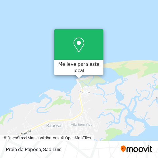 Praia da Raposa mapa
