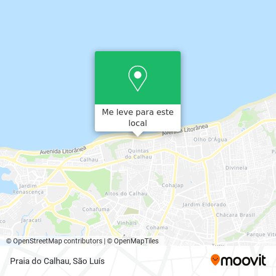 Praia do Calhau mapa