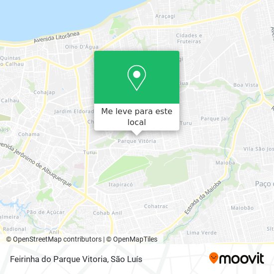 Feirinha do Parque Vitoria mapa