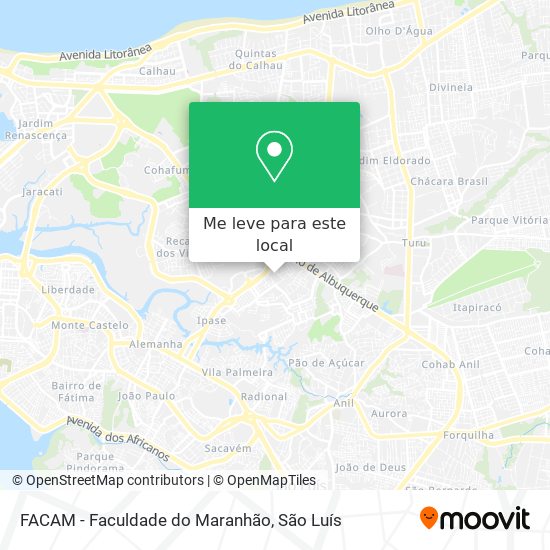 FACAM - Faculdade do Maranhão mapa