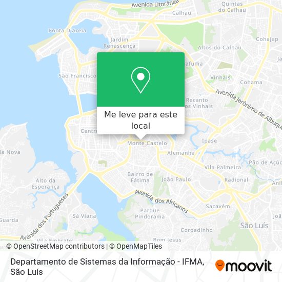Departamento de Sistemas da Informação - IFMA mapa