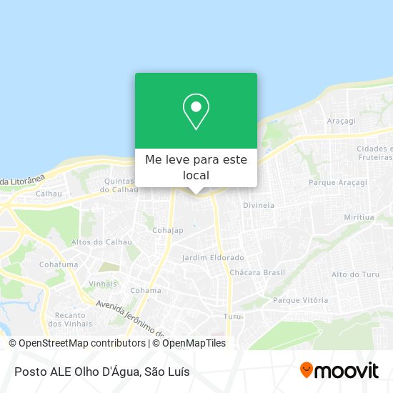 Posto ALE Olho D'Água mapa