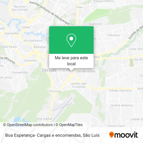 Boa Esperança- Cargas e encomendas mapa