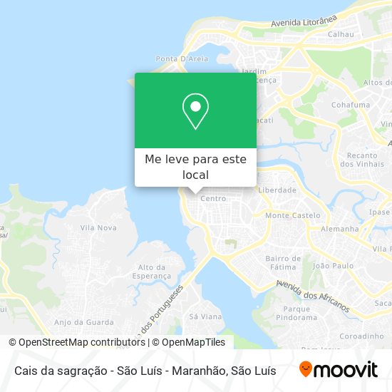 Cais da sagração - São Luís - Maranhão mapa