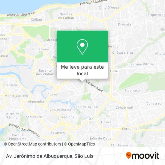 Av. Jerônimo de Albuquerque mapa