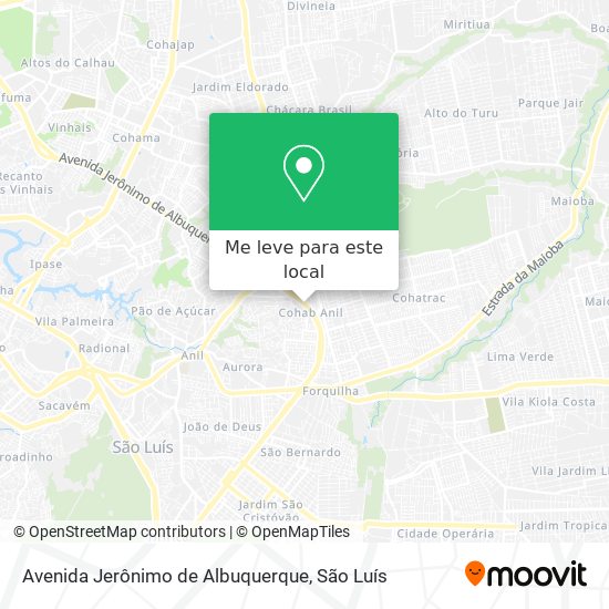 Avenida Jerônimo de Albuquerque mapa