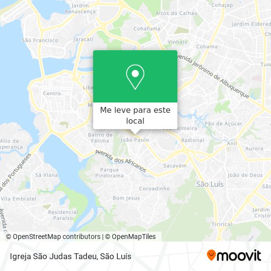 Igreja São Judas Tadeu mapa