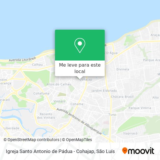 Igreja Santo Antonio de Pádua - Cohajap mapa