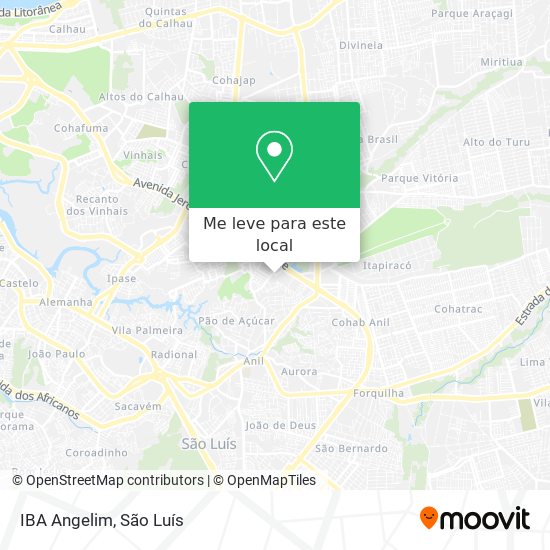 IBA Angelim mapa