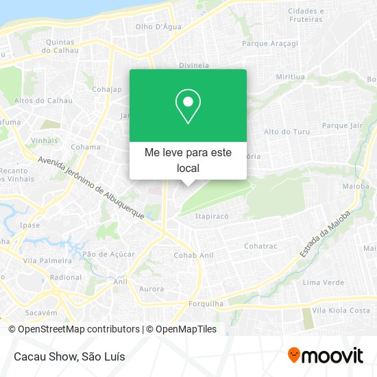 Cacau Show mapa