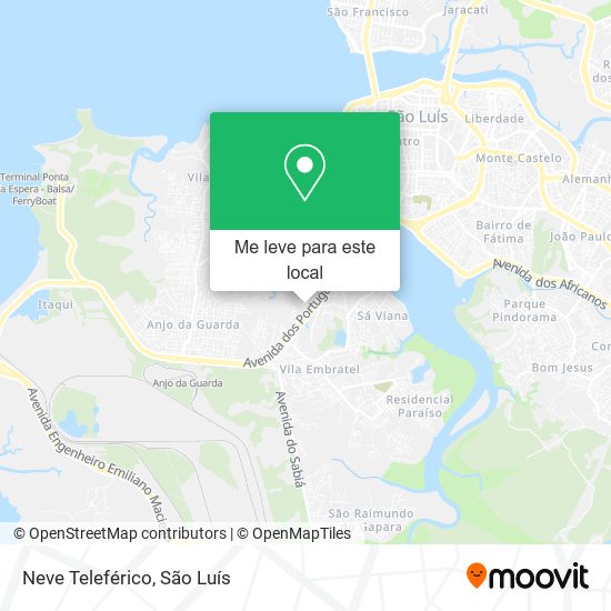 Neve Teleférico mapa