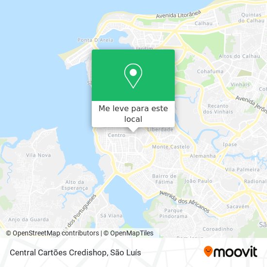 Central Cartões Credishop mapa
