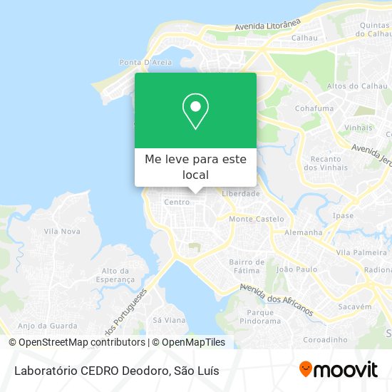 Laboratório CEDRO Deodoro mapa