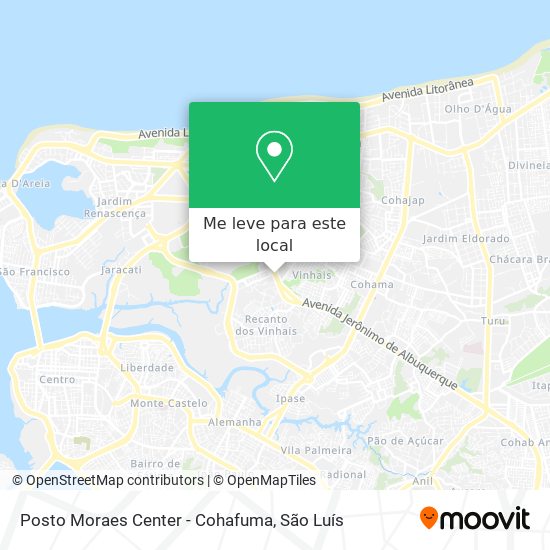 Posto Moraes Center - Cohafuma mapa