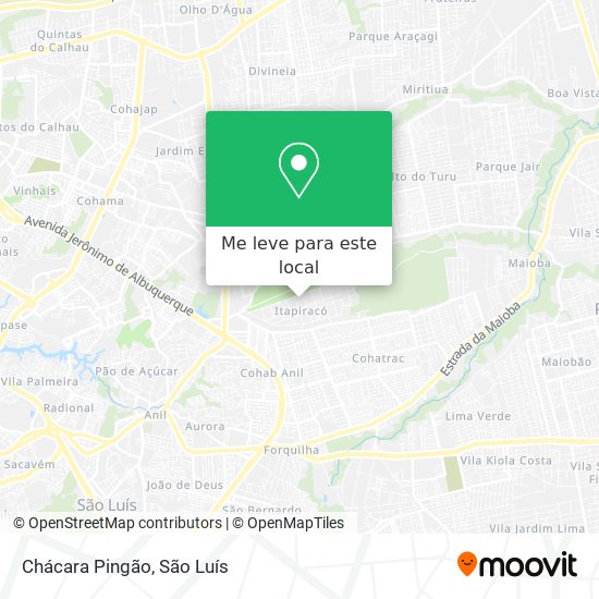 Chácara Pingão mapa