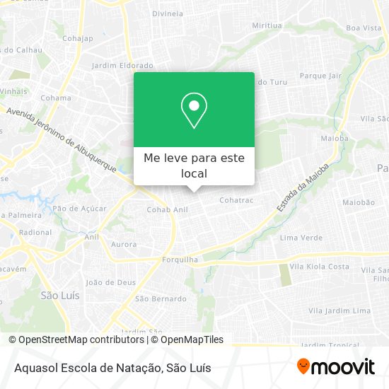 Aquasol Escola de Natação mapa