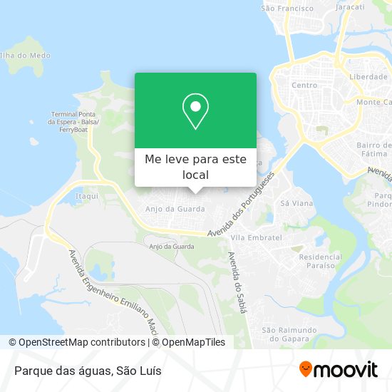 Parque das águas mapa