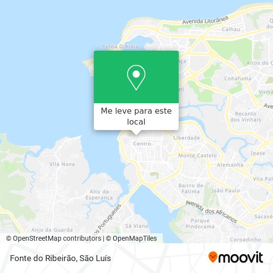 Fonte do Ribeirão mapa