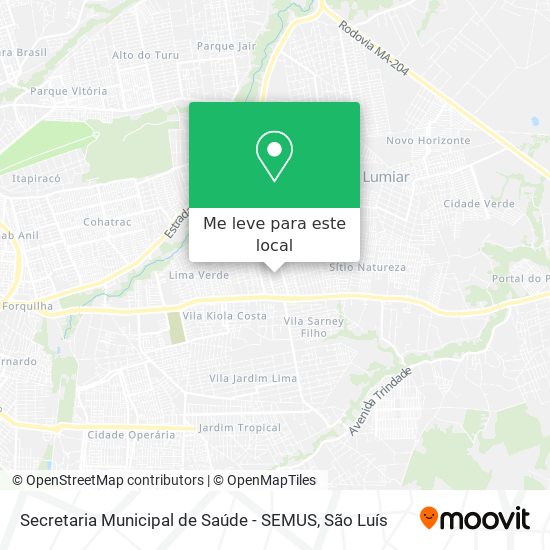 Secretaria Municipal de Saúde - SEMUS mapa