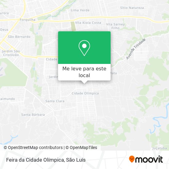 Feira da Cidade Olímpica mapa
