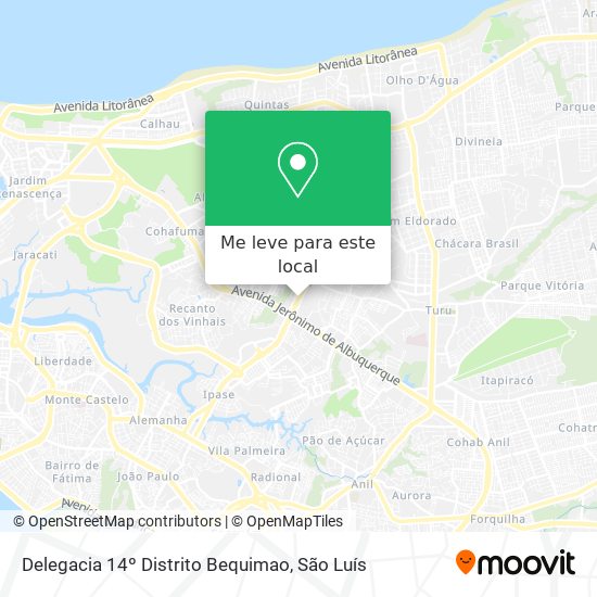 Delegacia 14º Distrito Bequimao mapa