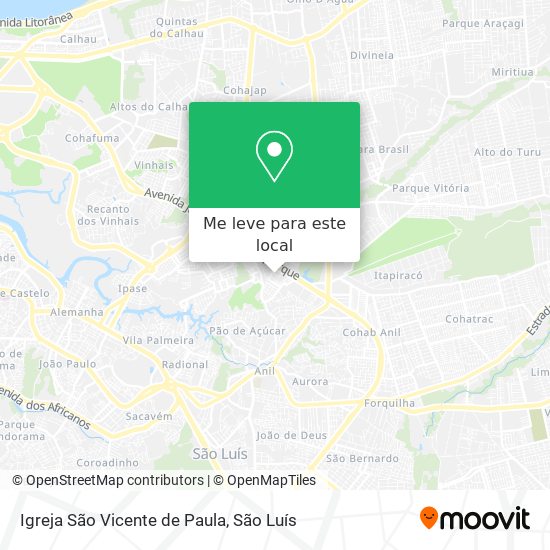 Igreja São Vicente de Paula mapa