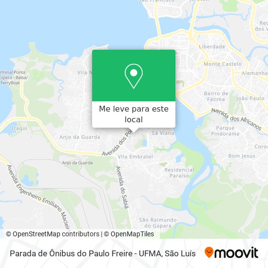 Parada de Ônibus do Paulo Freire - UFMA mapa