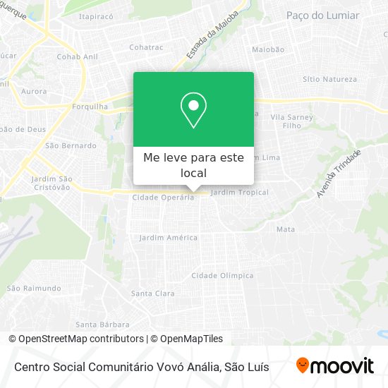 Centro Social Comunitário Vovó Anália mapa