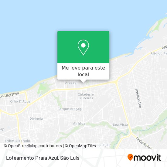 Loteamento Praia Azul mapa
