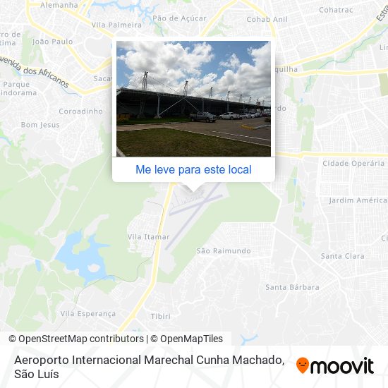 Aeroporto Internacional Marechal Cunha Machado mapa