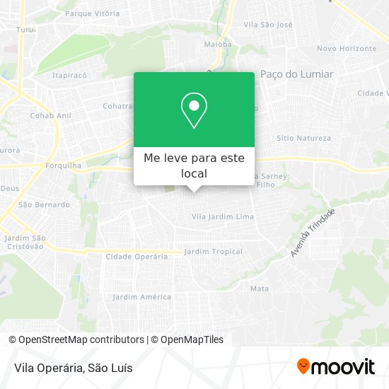 Vila Operária mapa