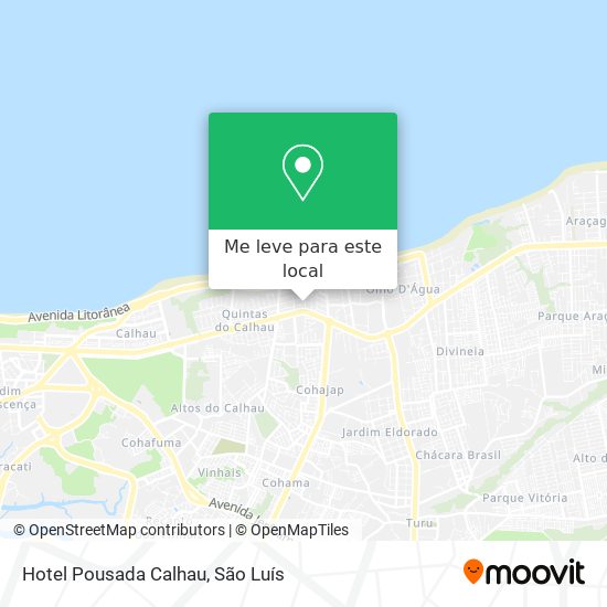 Hotel Pousada Calhau mapa