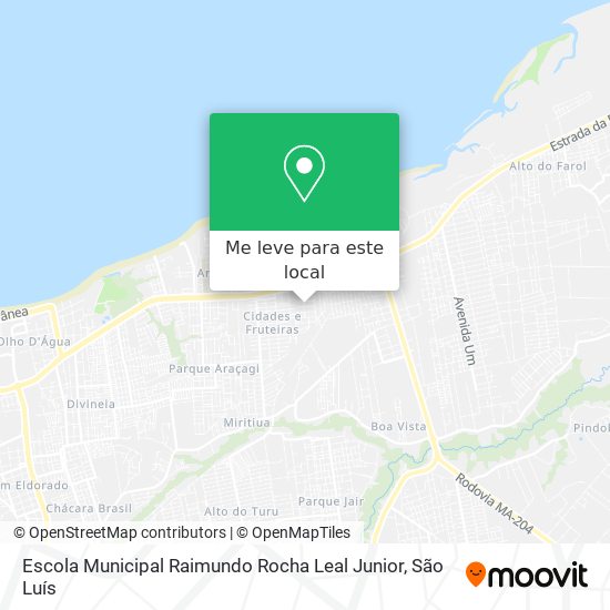 Escola Municipal Raimundo Rocha Leal Junior mapa