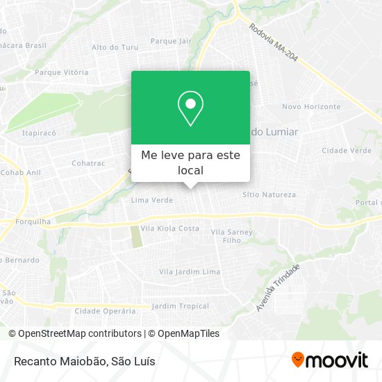 Recanto Maiobão mapa