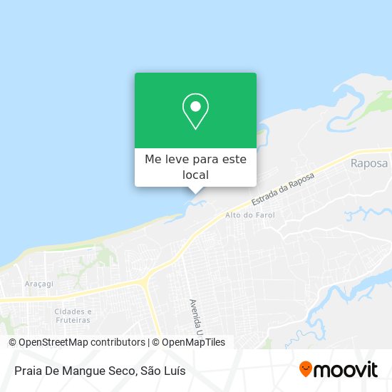 Praia De Mangue Seco mapa